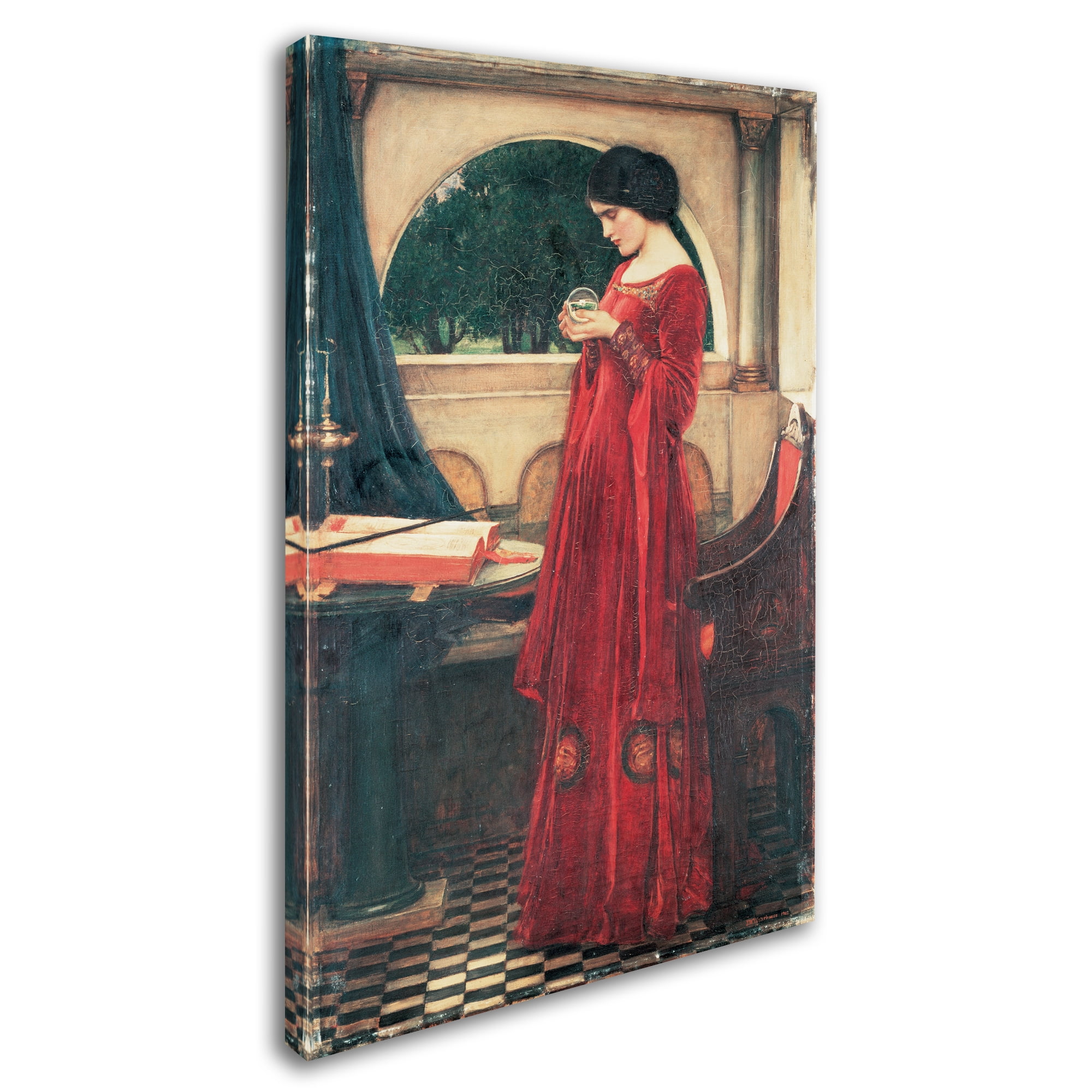 John William Waterhouse Red and Black Canvas Art 16x24