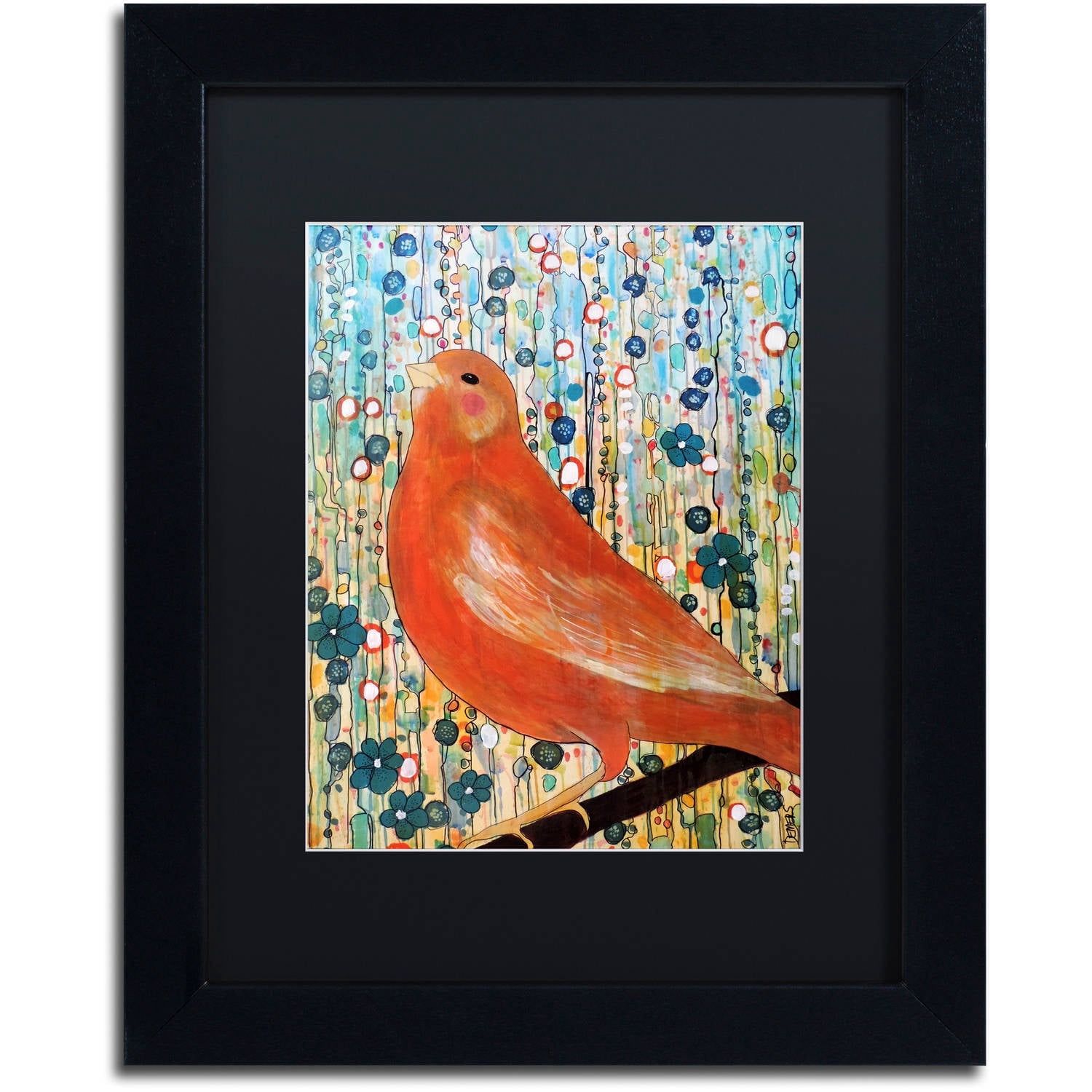 Sylvie Demers 'Serenade' Black Matted Framed Art