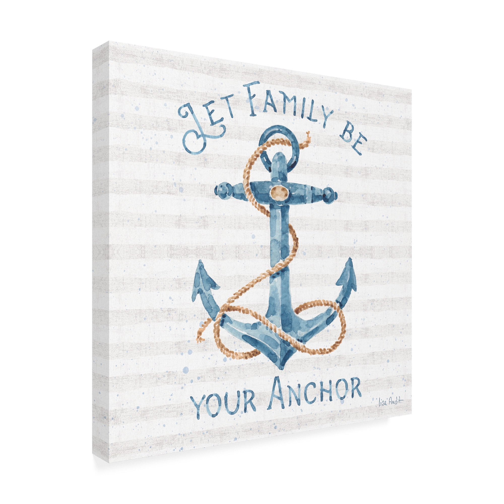 24x24 Blue and White Canvas Motivational Quote Art
