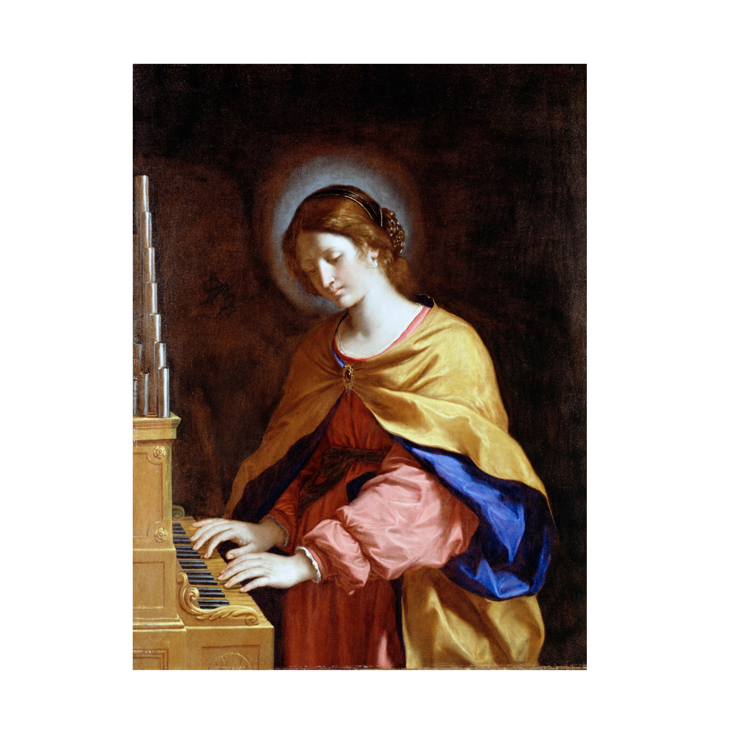 Trademark Fine Art Guercino St Cecilia Canvas Wall Art - 35x47