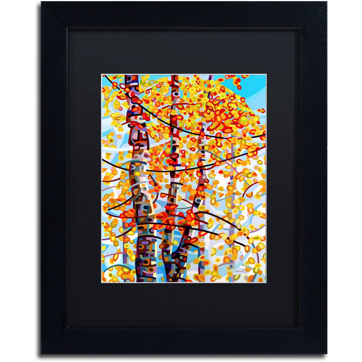 Mandy Budan 'Panoply' Black Matted Framed Art