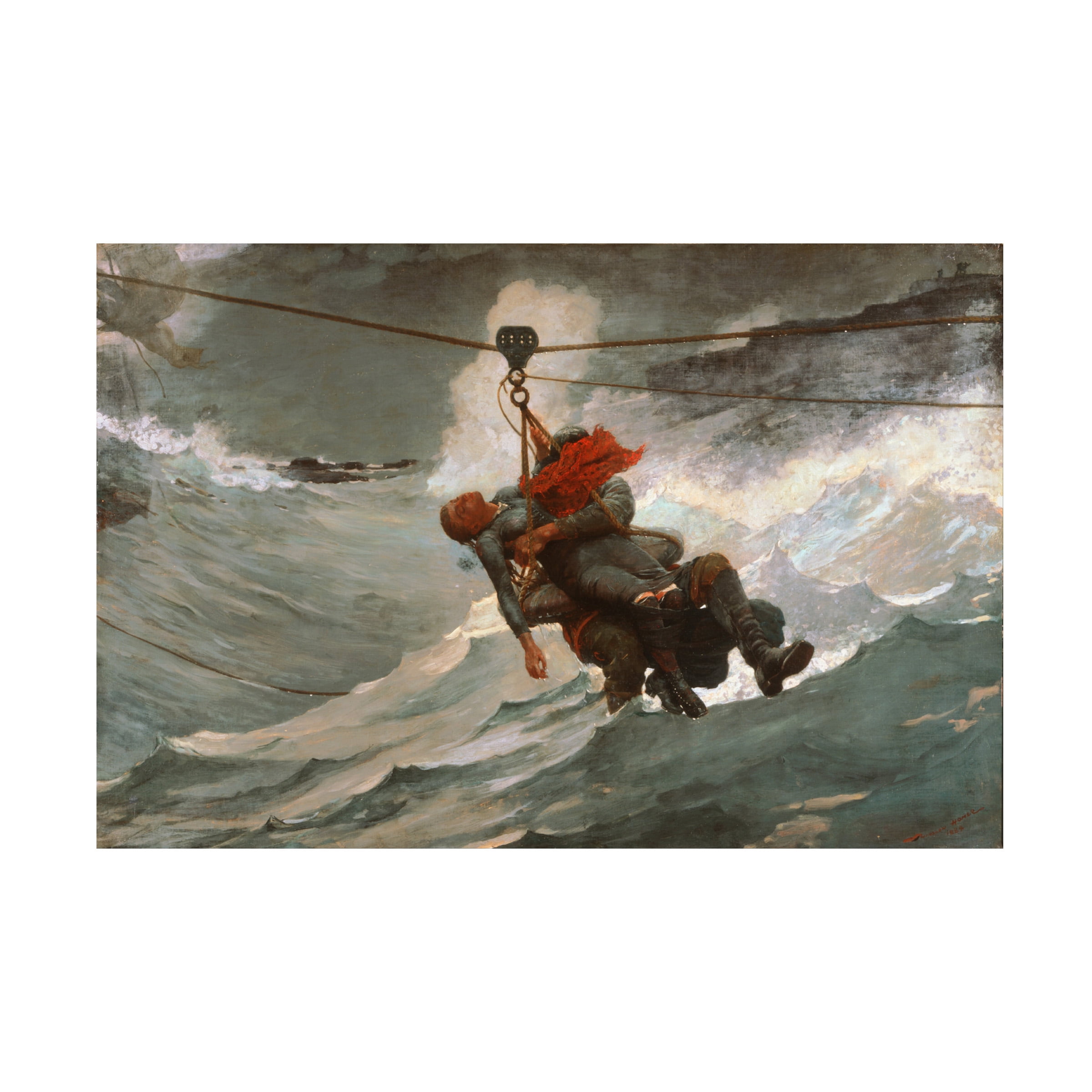 Homer 'The Life Line' Canvas Art
