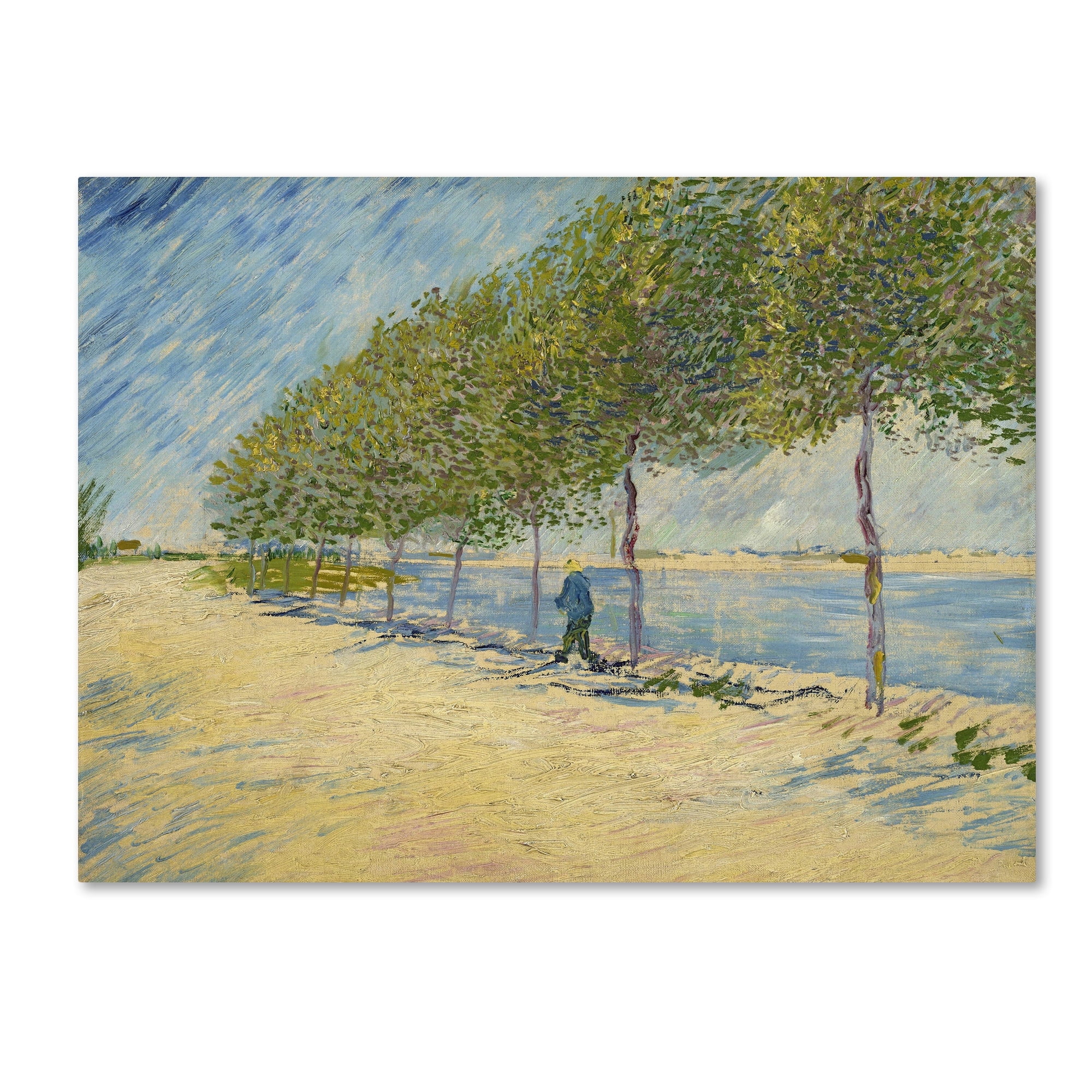 Van Gogh 'Along The Seine' Canvas Art