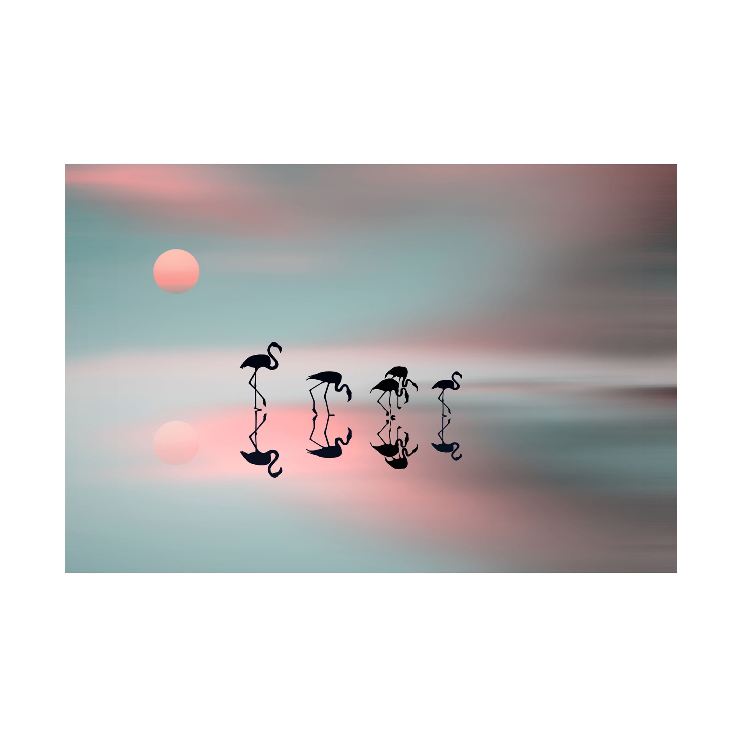 Natalia Baras 'Family Flamingos' Canvas Art