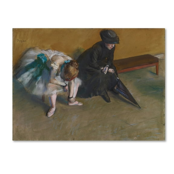 Degas 'Waiting' Canvas Art