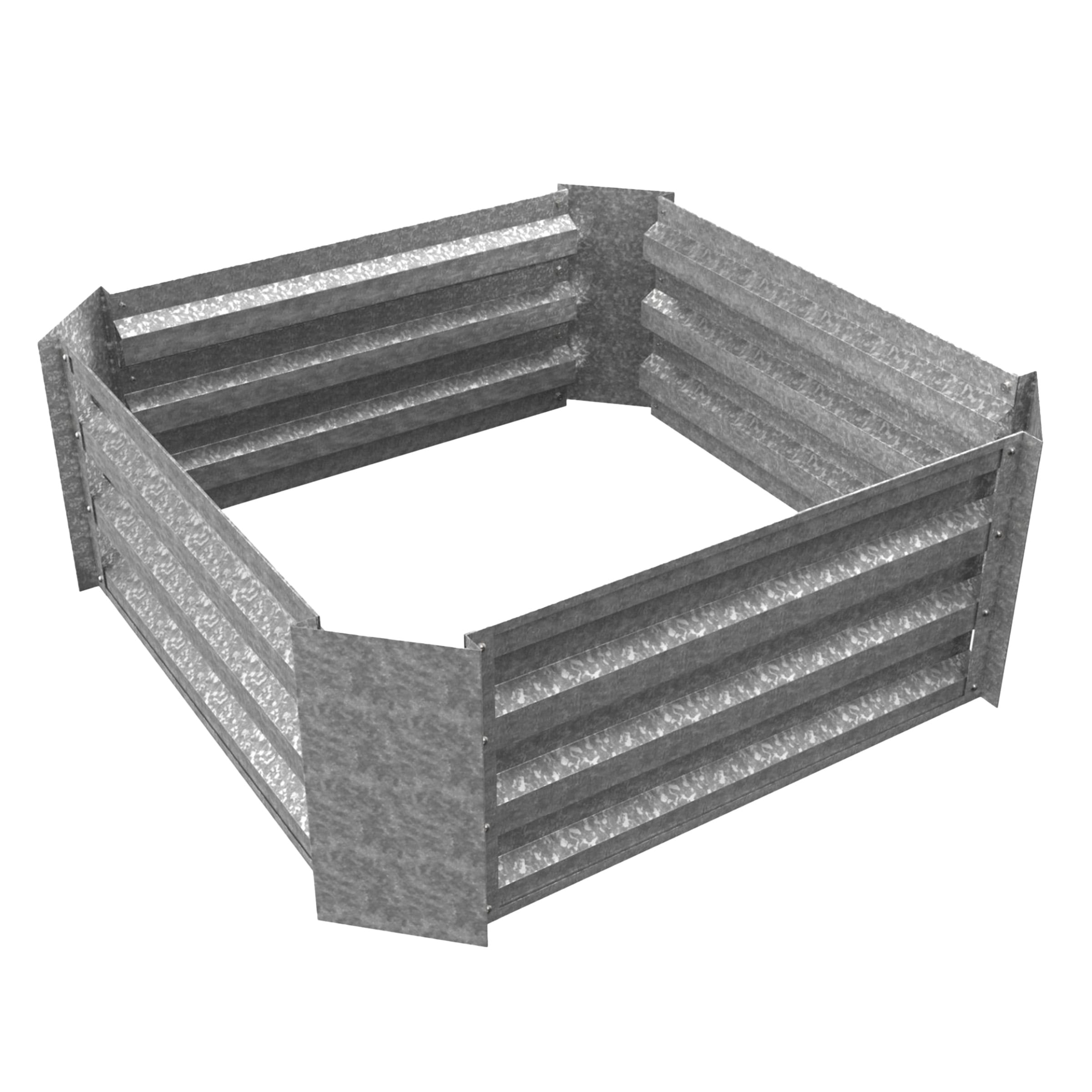 Pure Garden 21" L x 9.75" W x 5.5" H Galvanized Raised Garden Bed Planter