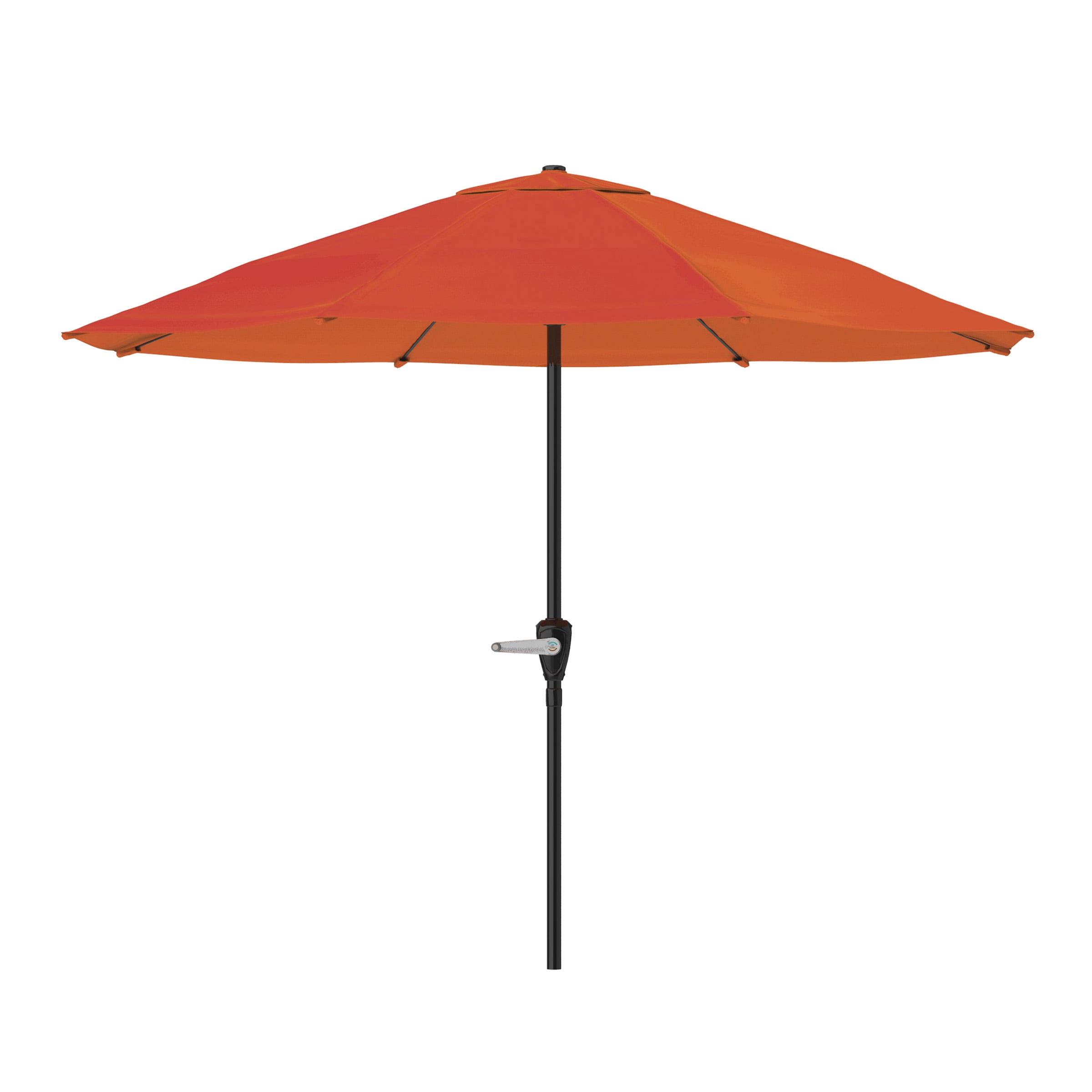 Pure Garden 9FT Outdoor Vented Patio Umbrella with Easy Crank (Orange)