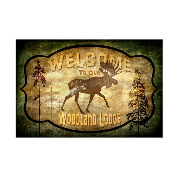 LightBoxJournal 'Welcome Lodge Moose' Canvas Art