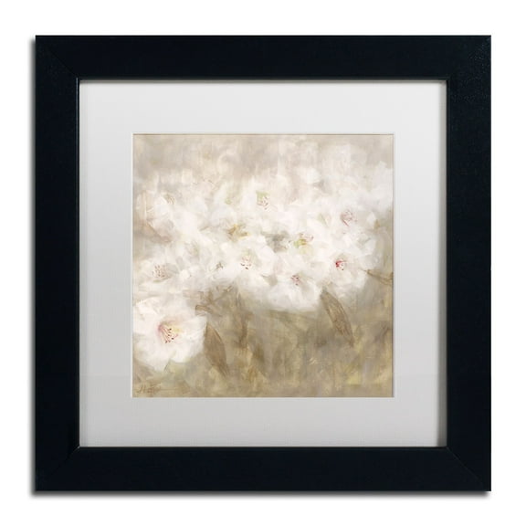 Li Bo 'Wild Flowers I' Matted Framed Art