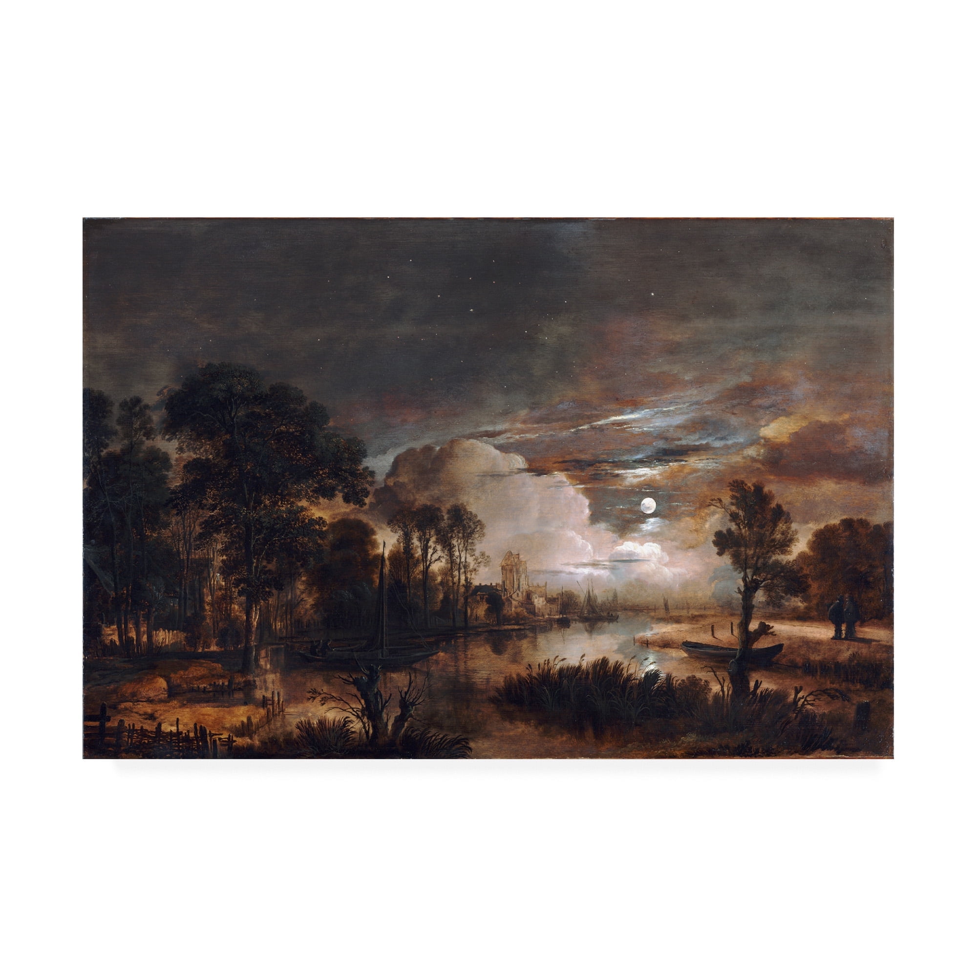 Neer 'Moonlight night' Canvas Art