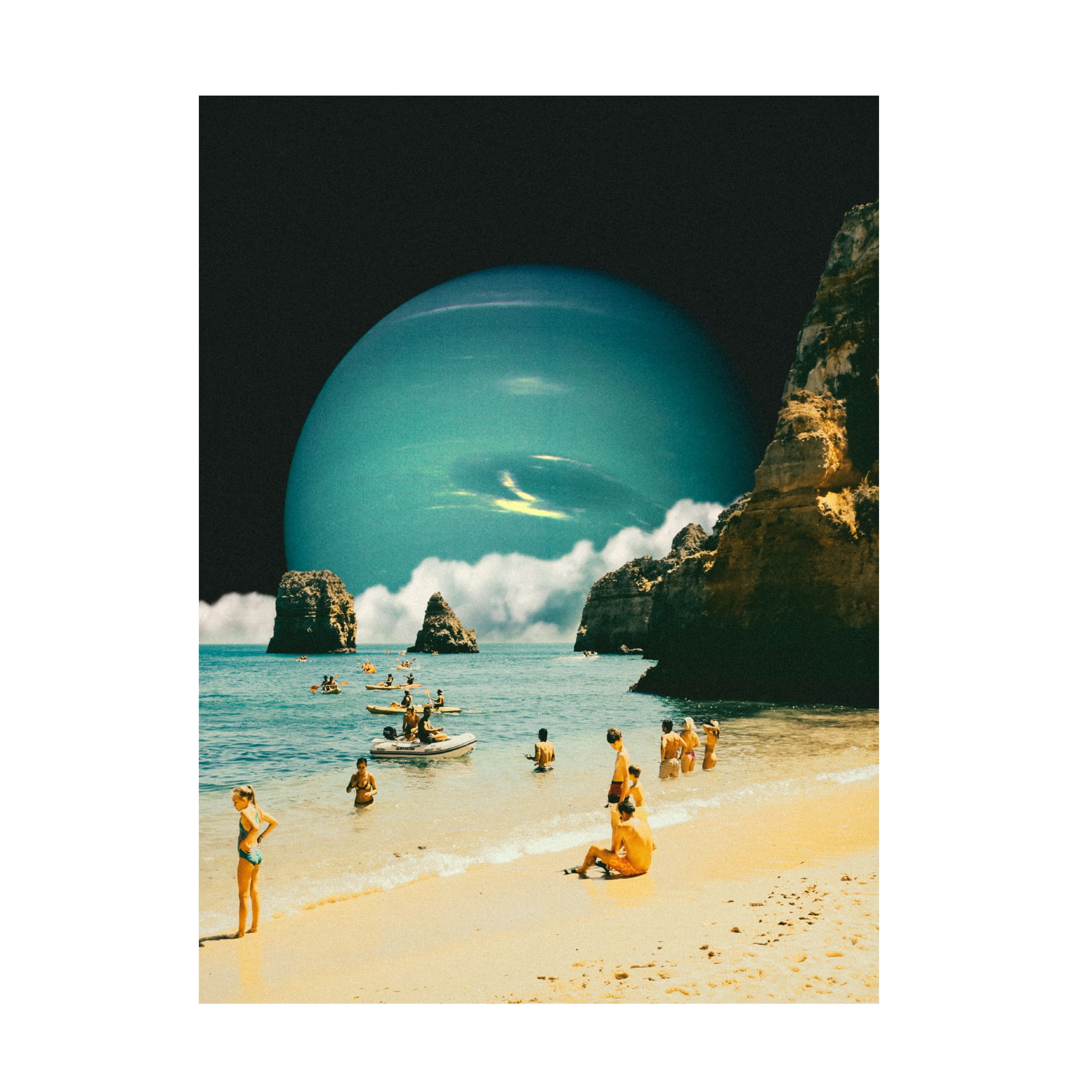 Taudalpoi 'Space Beach' Canvas Art