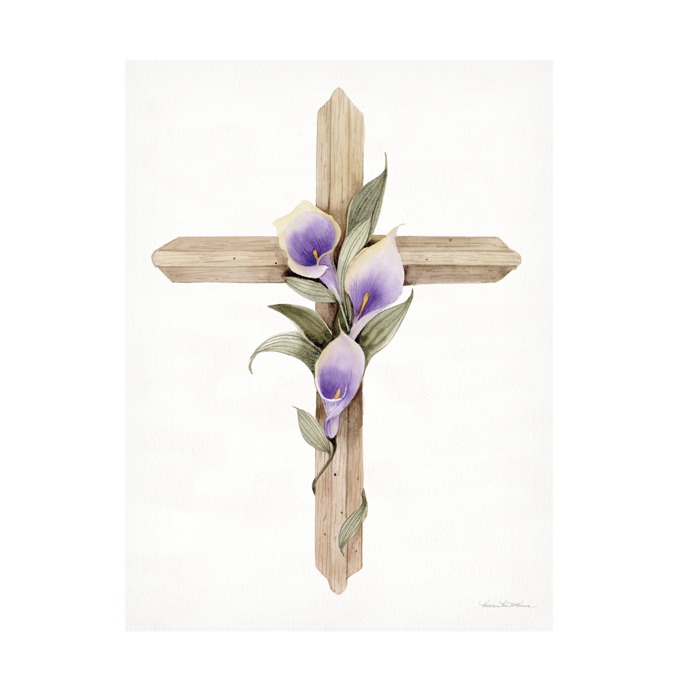 Kathleen Parr Mckenna 'Easter Blessing Cross Ii' Canvas Art