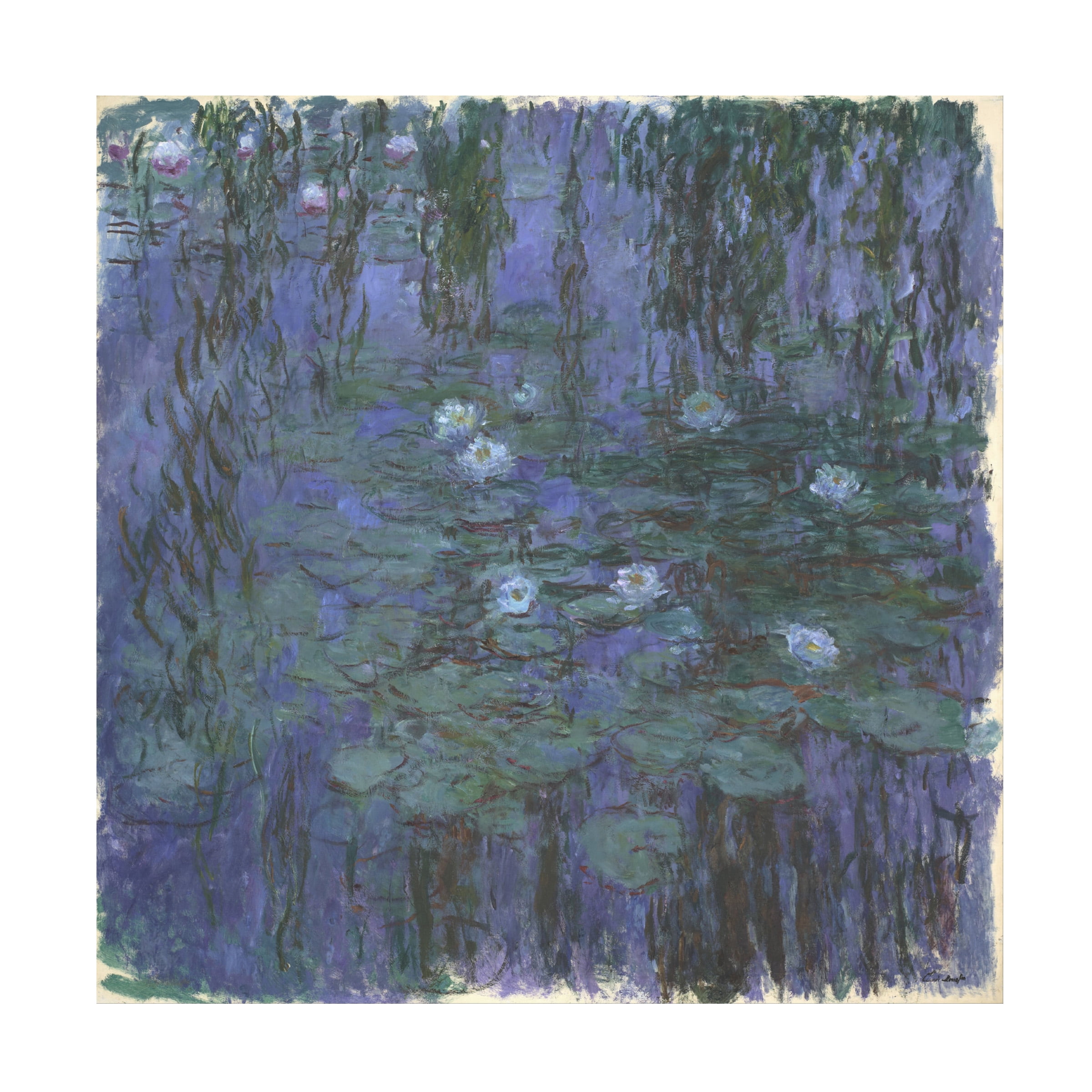 Monet 'Blue Water Lilies' Canvas Art