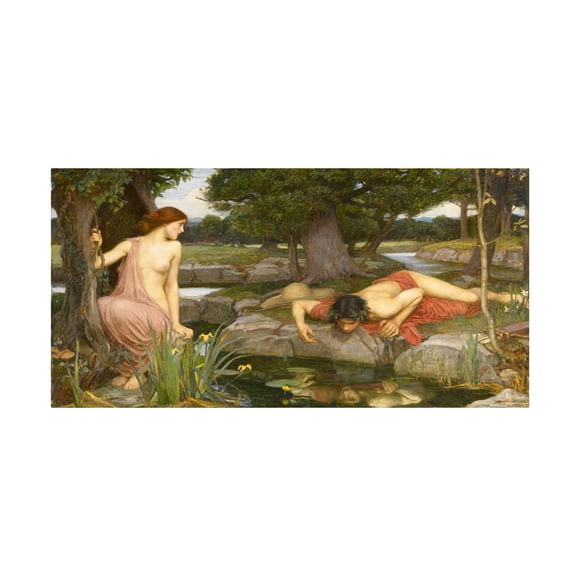 Waterhouse 'Echo and Narcissus' Canvas Art