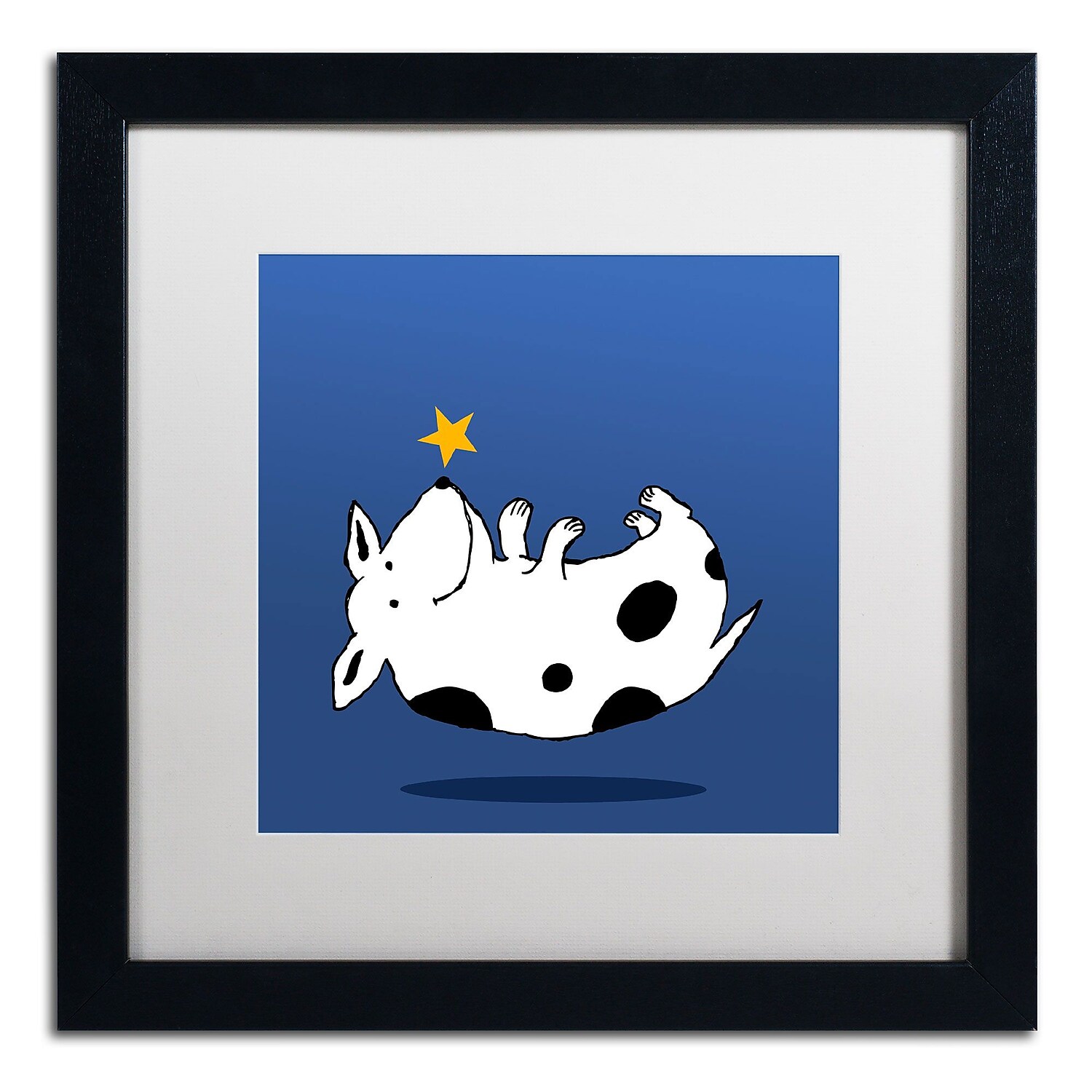 Carla Martell 'Star Dog' Matted Framed Art