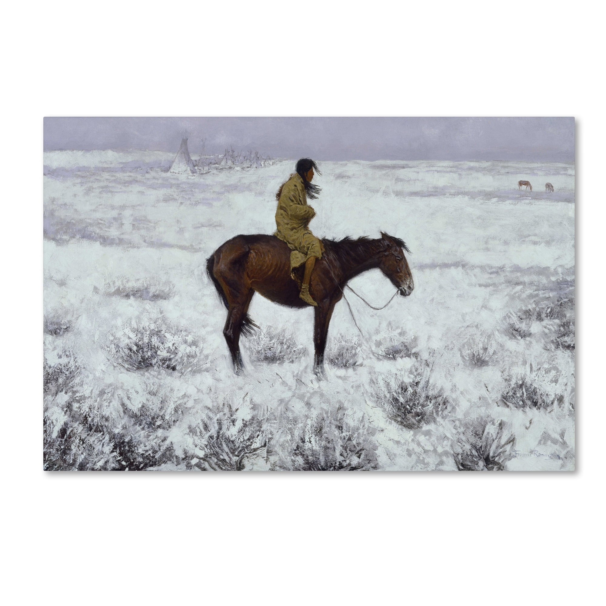 Frederic Remington 'The Herd Boy' Canvas Art