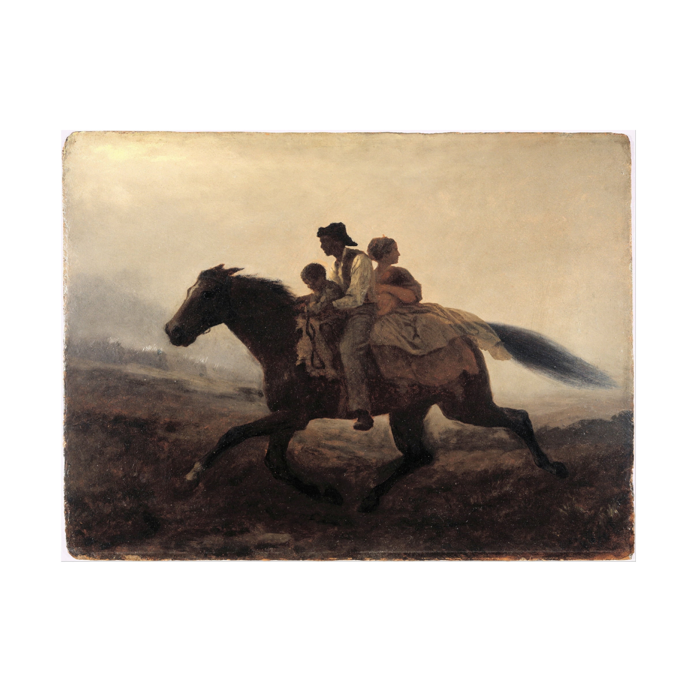 Eastman Johnson 'A Ride For Libertythe Fugitive Slaves' Canvas Art