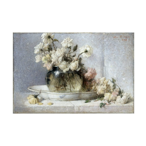 John Ferguson Weir 'Roses' Canvas Art
