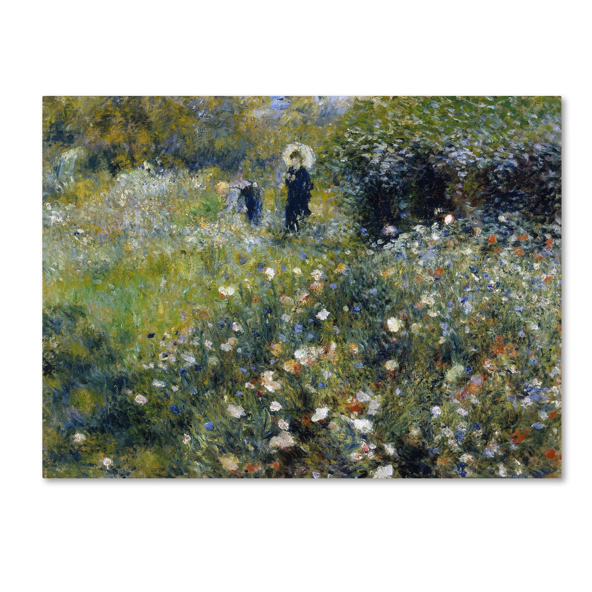 Renoir 'Woman With A Parasol In A Garden' Canvas Art