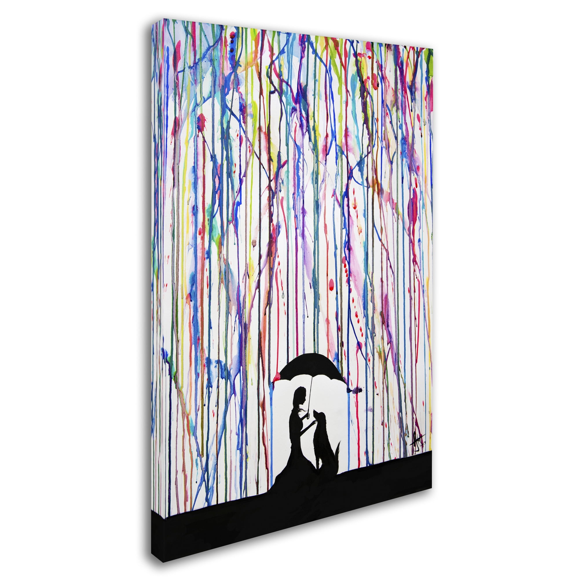 Marc Allante Sempre Colorful Rain Canvas Art 16'' x 24''