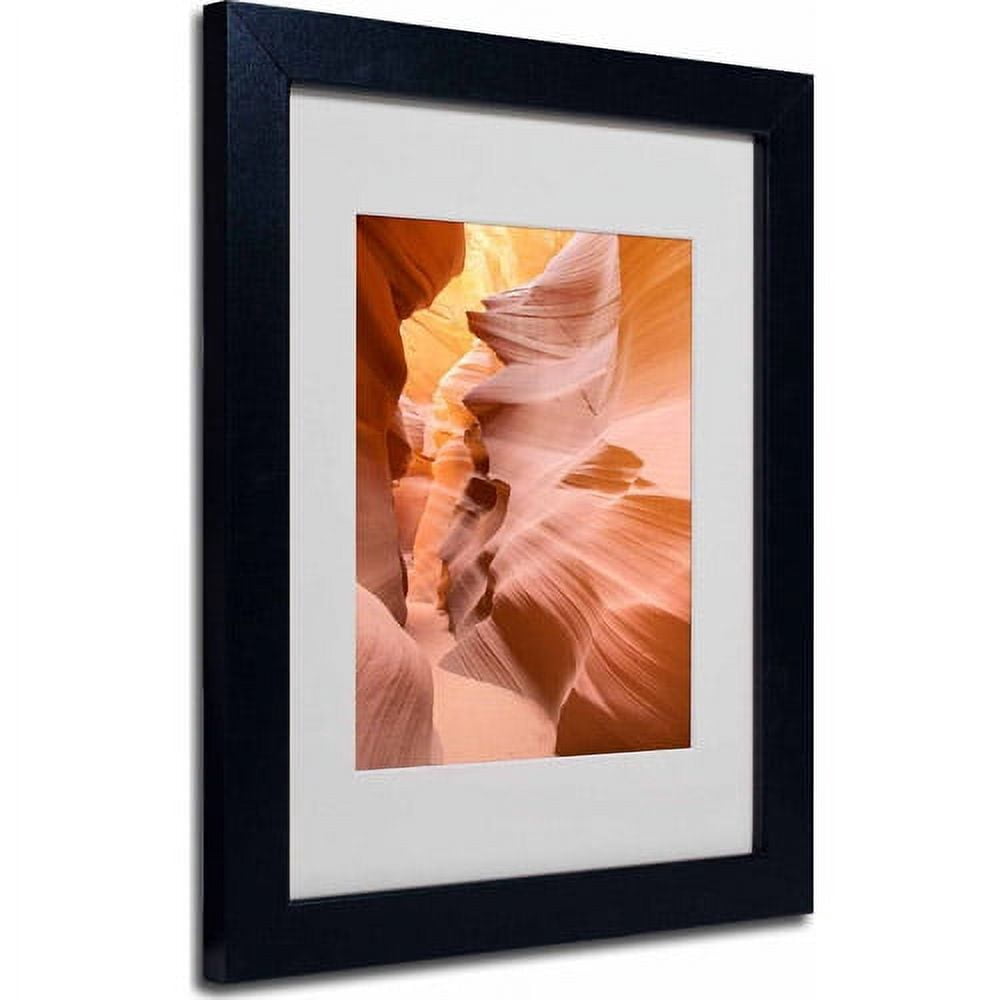Matted art under acrylic in a black framed