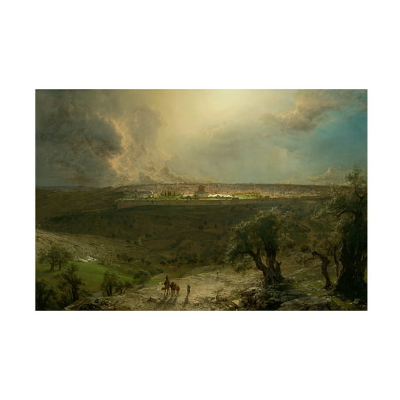 Trademark Fine Art Church Jerusalem From The Mount Of Olives Canvas Wall Art - 16x24
