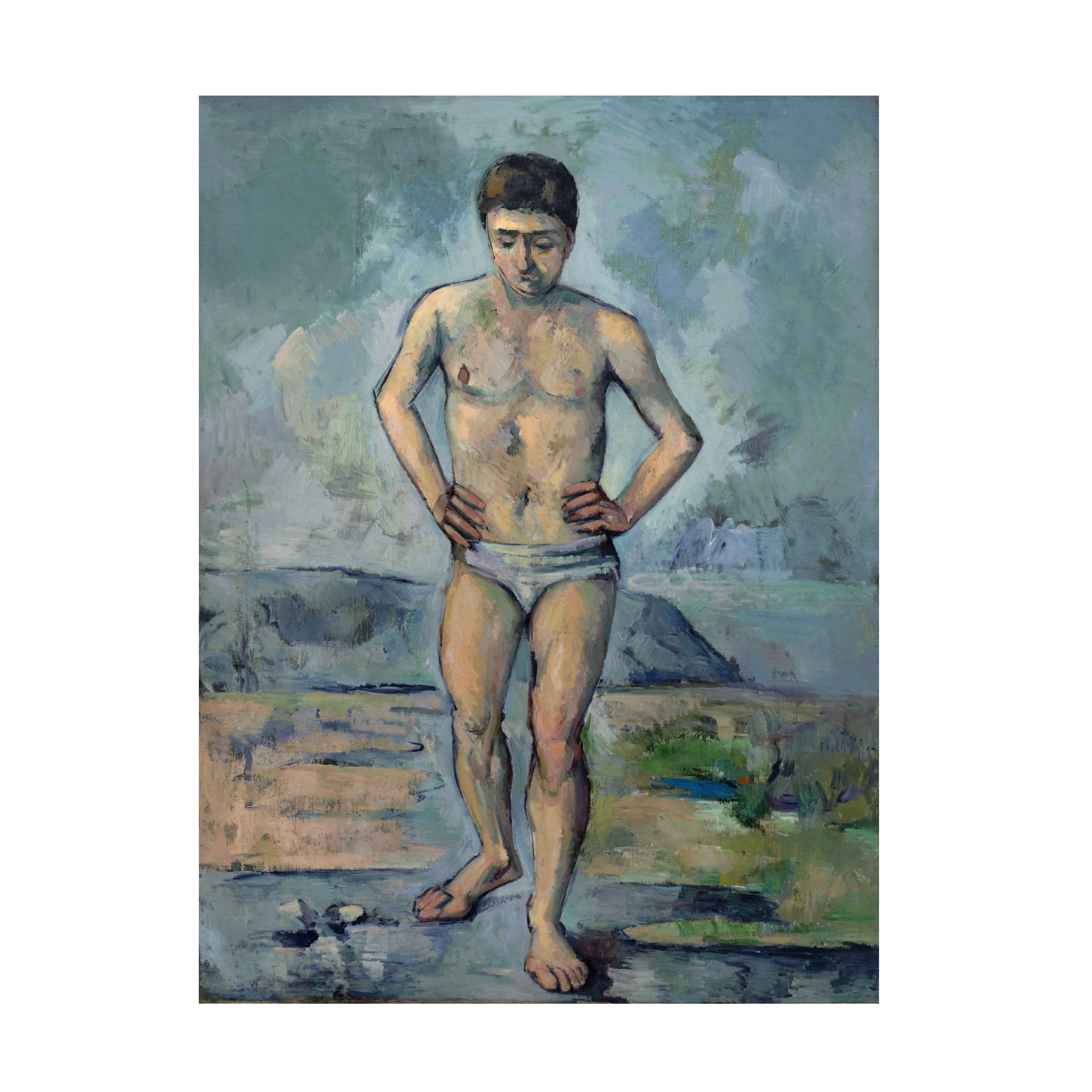 Cezanne 'The Bather' Canvas Art
