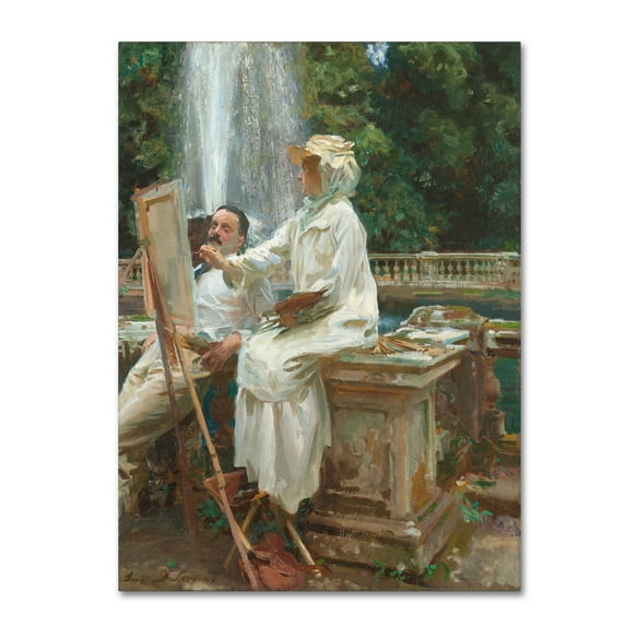 John Singer Sargent 'The Fountain In Villa Torlonia Italy' Canvas Art