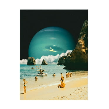 Taudalpoi 'Space Beach' Canvas Art