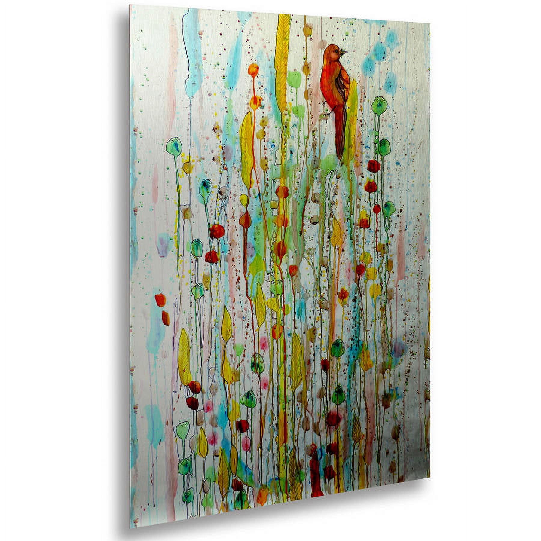Sylvie Demers 'Pause' Floating Brushed Aluminum Art