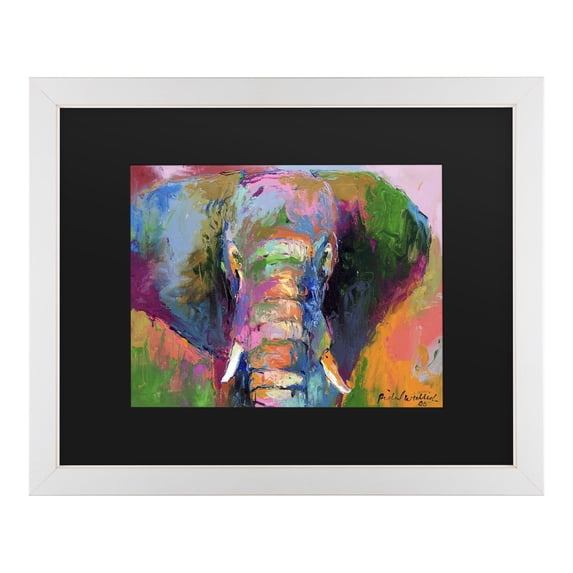 Richard Wallich 'Elephant 2' Matted Framed Art