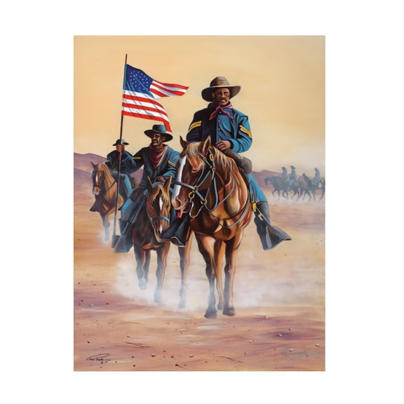 Trademark Fine Art Geno Peoples Buffalo Soldiers Canvas Wall Art - 14x19