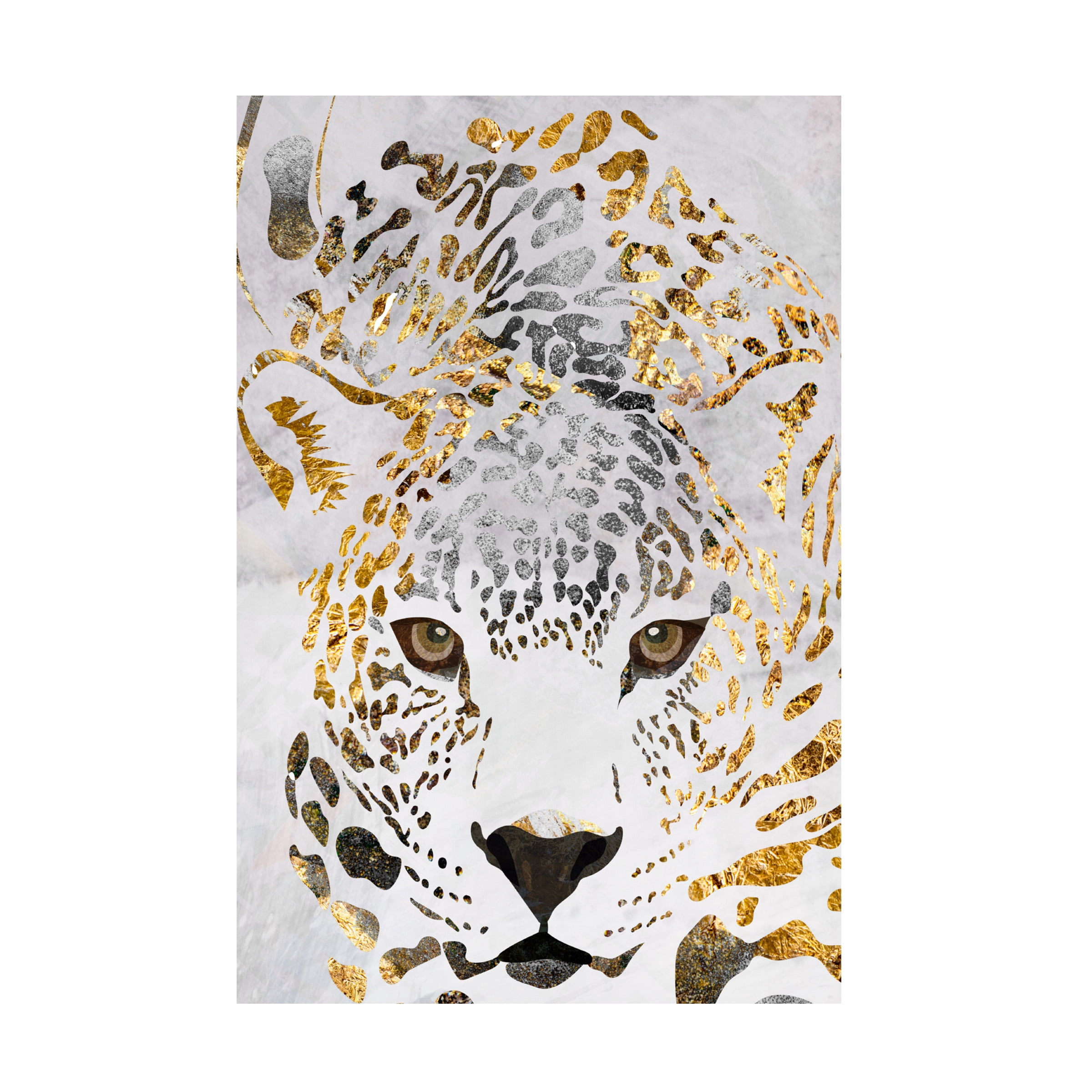 Sarah Manovski 'Grunge jaguar gold' Canvas Art