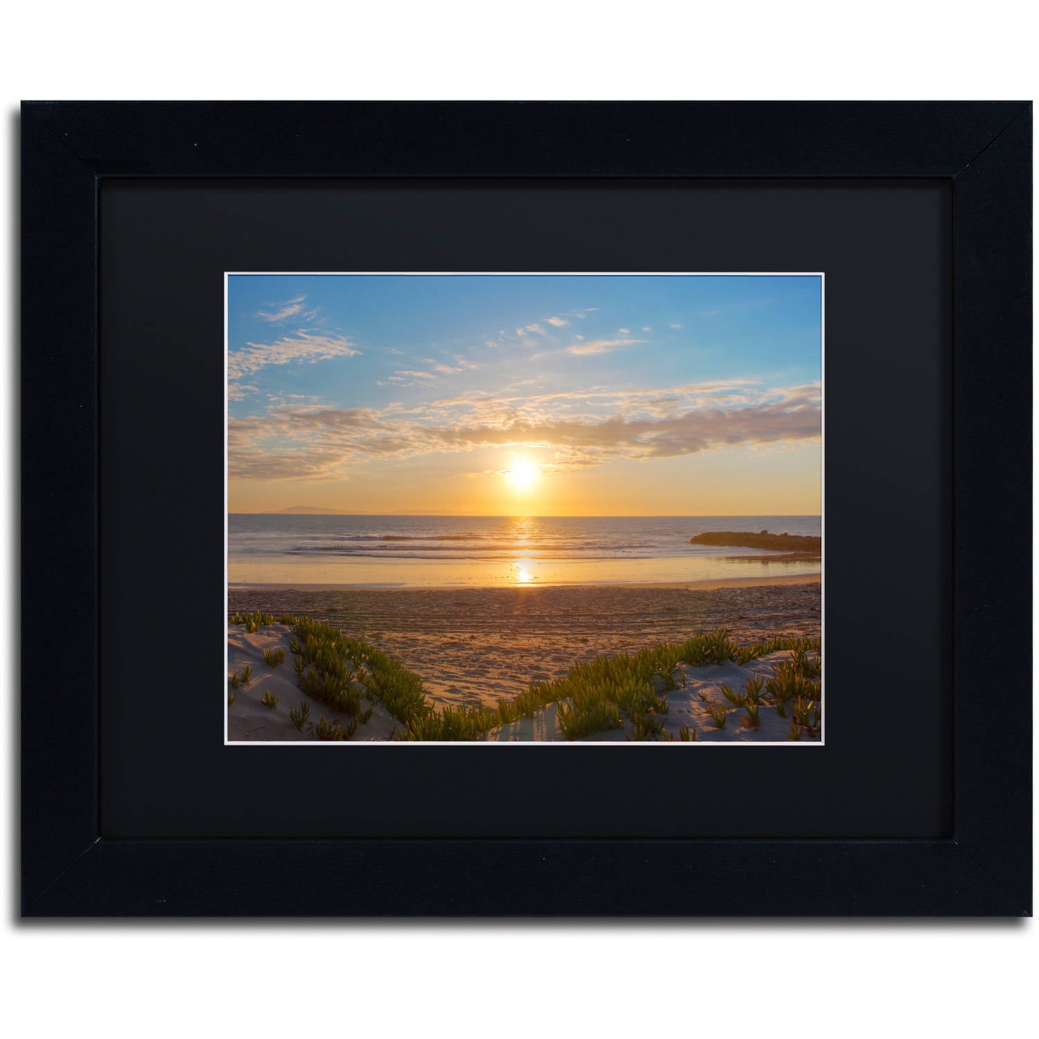 Chris Moyer 'Pierpont Sunset' Black Matted Framed Art