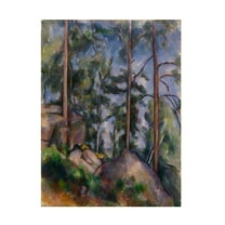 Cezanne 'pines and rocks' Canvas Art