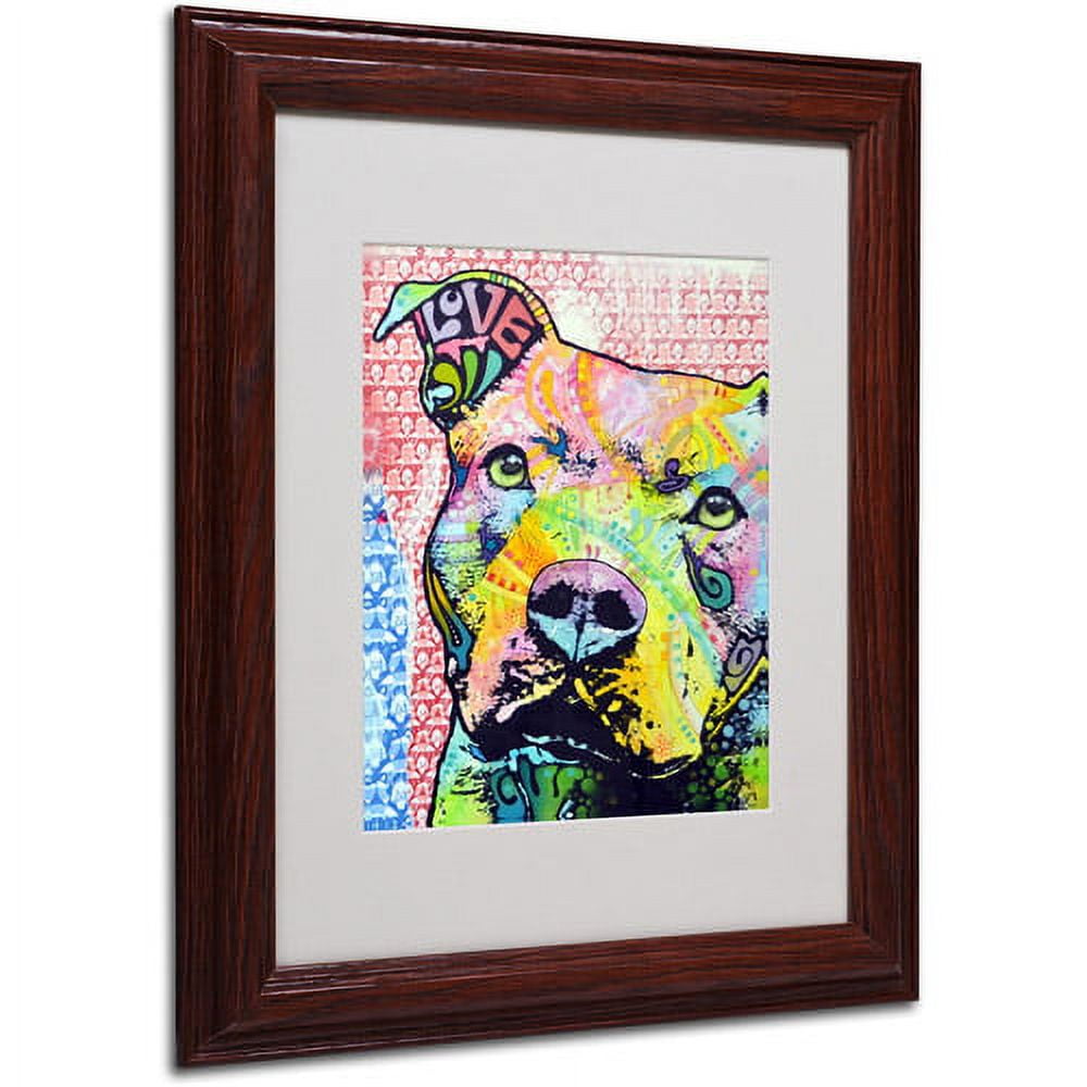 Matted art under acrylic in a wood frame