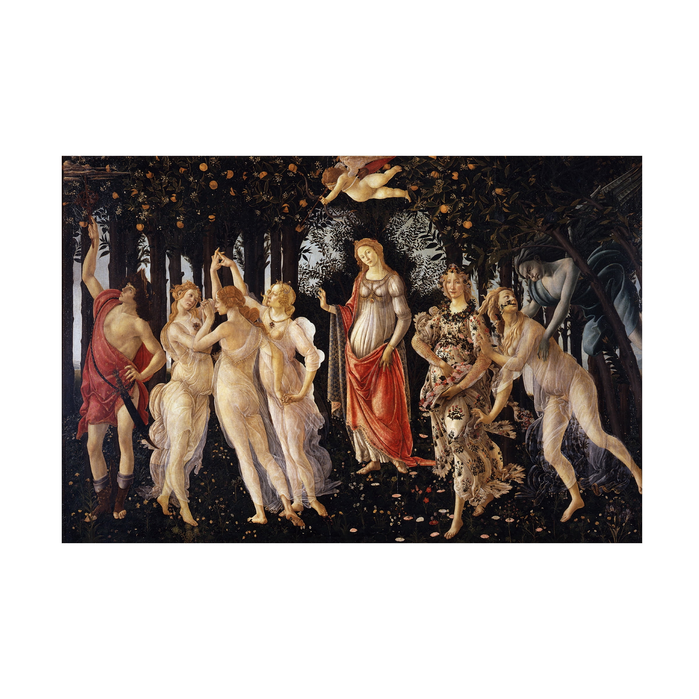 Trademark Fine Art Botticelli La Primavera Canvas Wall Art - 16x24