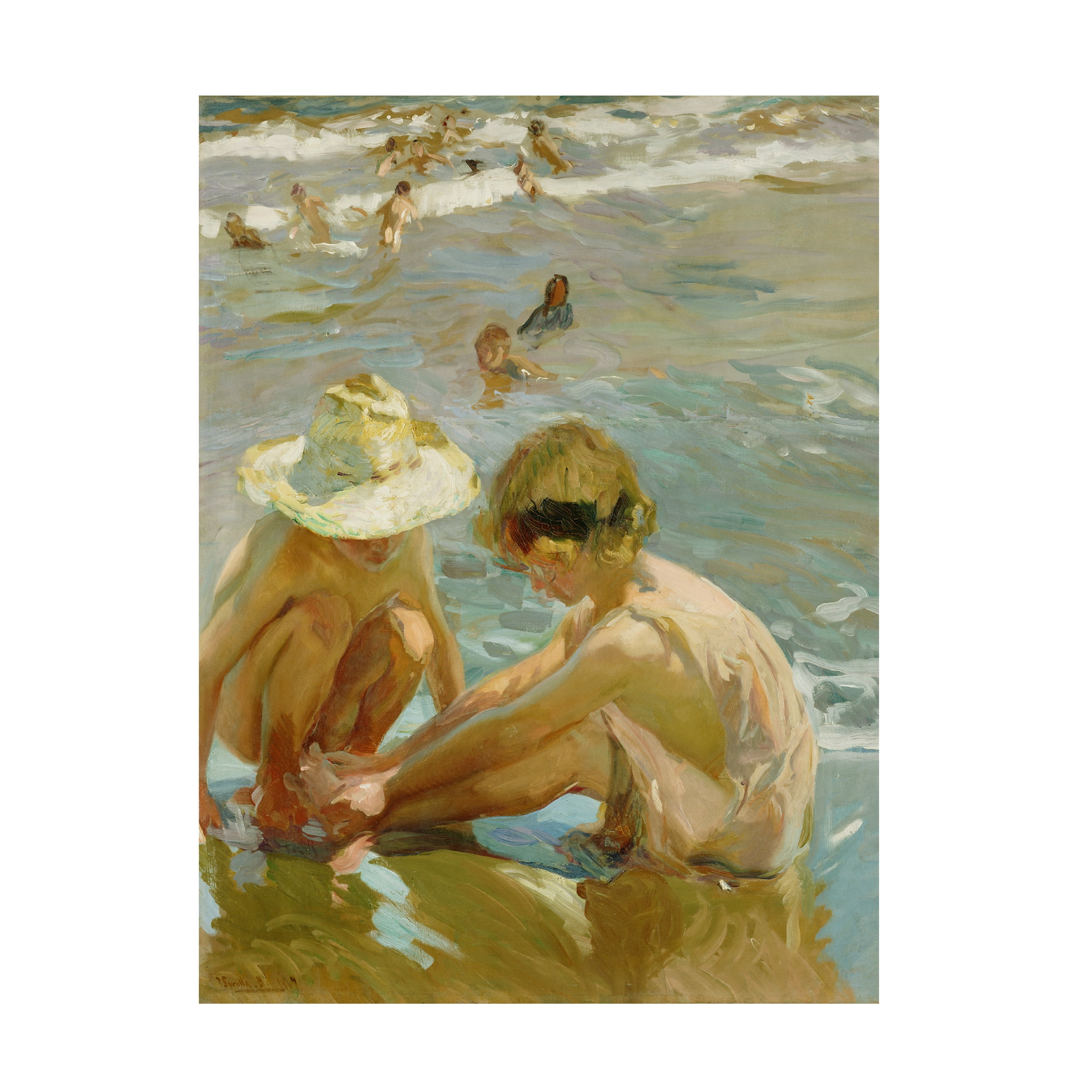 Joaquin Sorolla 'The Wounded Foot' Canvas Art