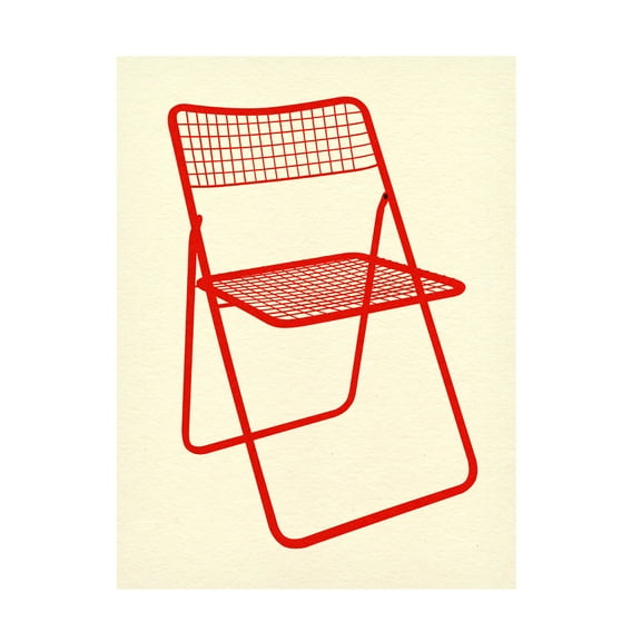 Rosi Feist 'Ted Net Chair Red' Canvas Art