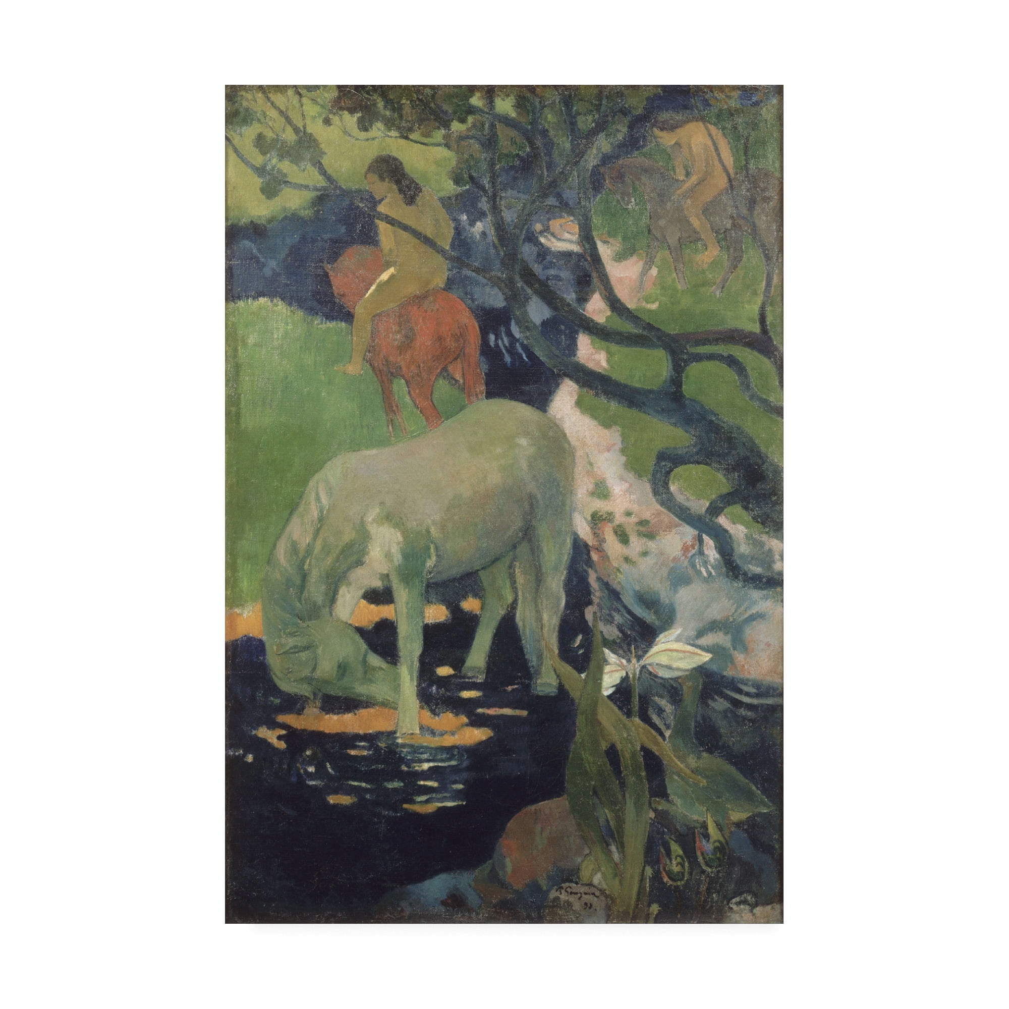 Gauguin 'The White Horse' Canvas Art