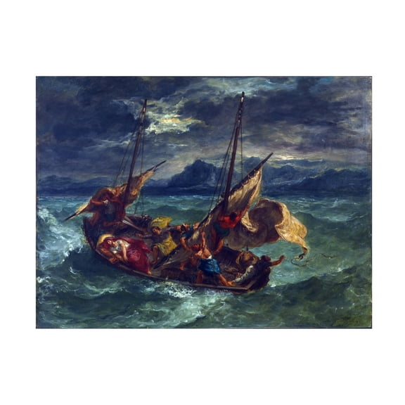 Eugene Delacroix 'Christ On The Sea Of Galilee' Canvas Art