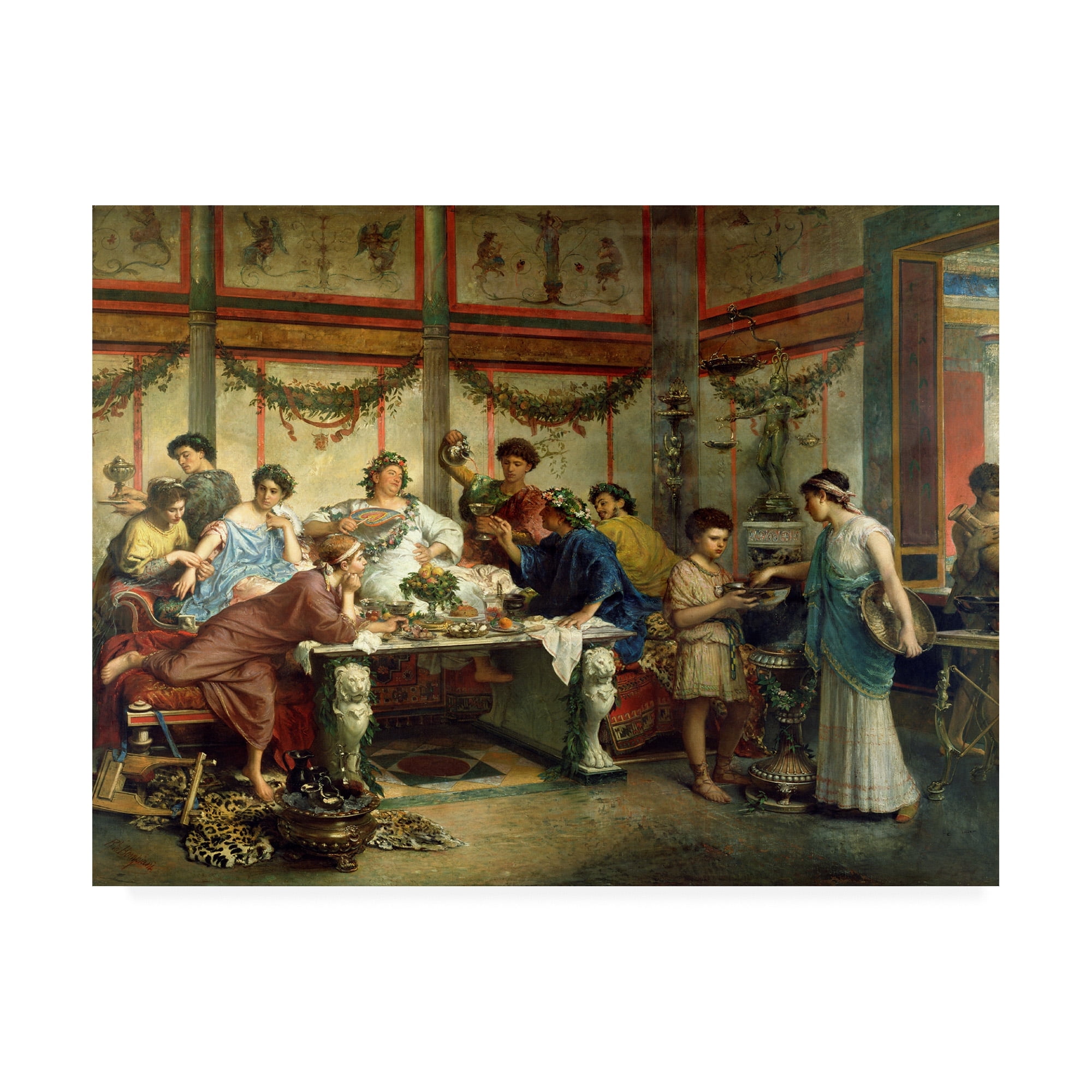 Bompiani 'A Roman feast' Canvas Art