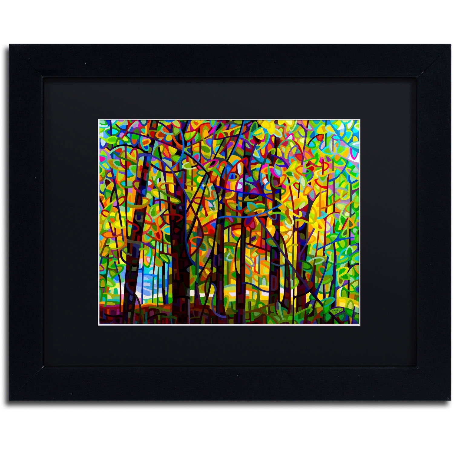 Mandy Budan 'Standing Room Only' Black Matted Framed Art