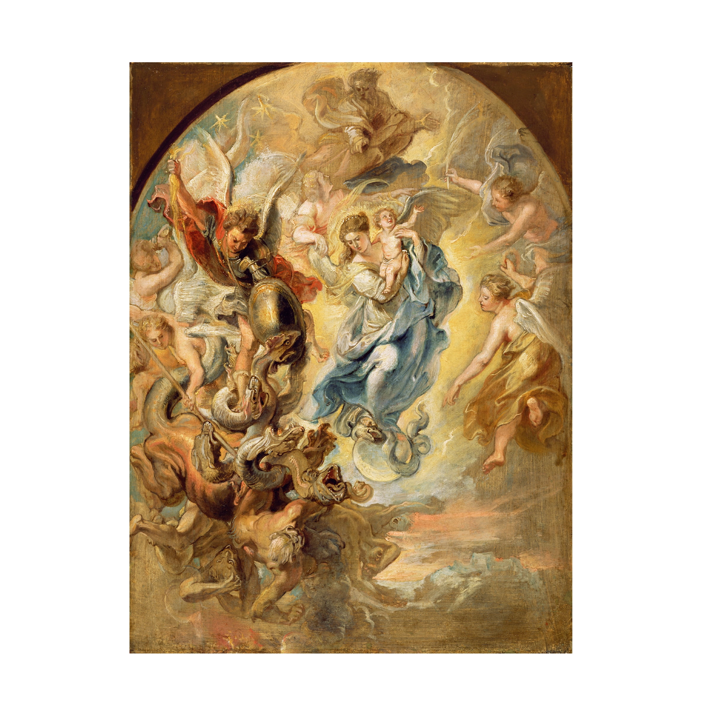 Peter Paul Rubens 'Virgin As Woman Of The Apocalypse' Canvas Art