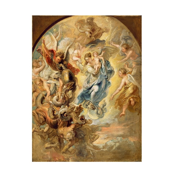 Peter Paul Rubens 'Virgin As Woman Of The Apocalypse' Canvas Art