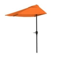 thumbnail image 1 of Pure Garden 9ft Half Umbrella for Balcony, Porch, or Deck, Terracotta, 1 of 7