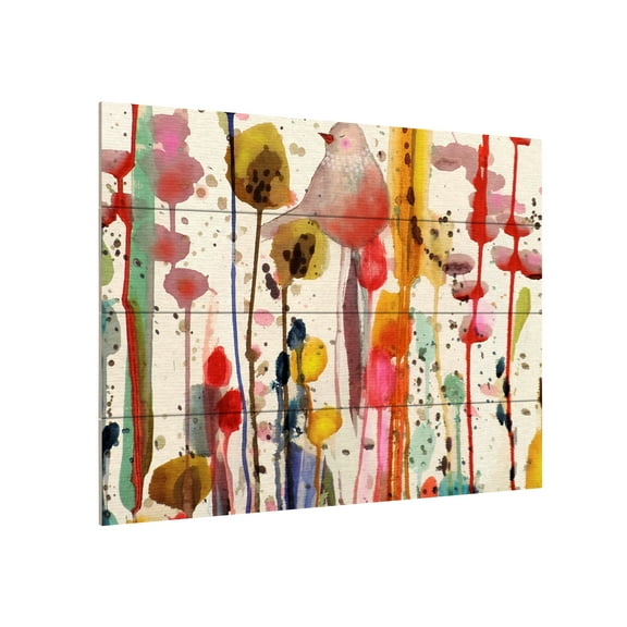 Sylvie Demers 'Ce Doux Matin' Wood Slat Art