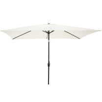 Pure Garden 10’ Rectangular Patio Umbrella with Push Button Tilt, Beige