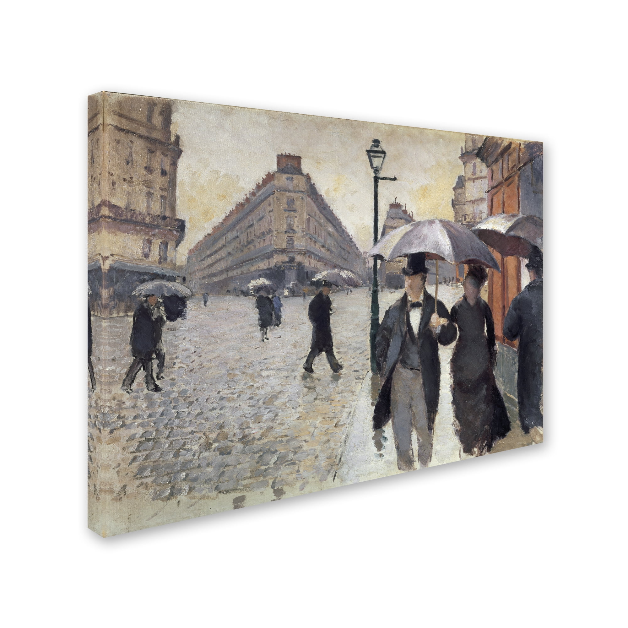 Rainy Day in Paris Framed Canvas Cityscape Art