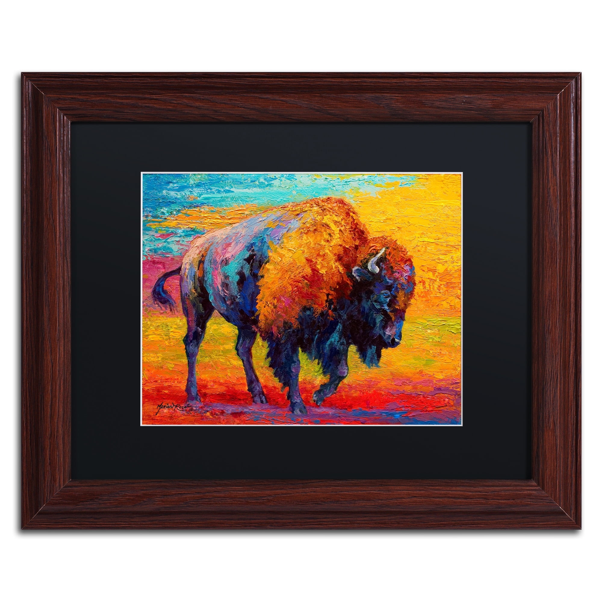 Marion Rose 'Spirit of the Prairie' Black Matted Framed Art